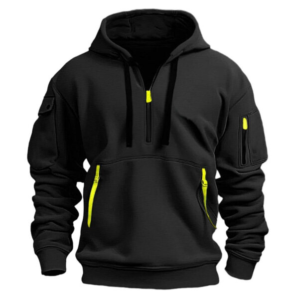 Cotton Dropped Shoulder Hooded Sweatshirt Men's Women's Plus Size Loose Pullover Fashion Sweatshirt - Image 2