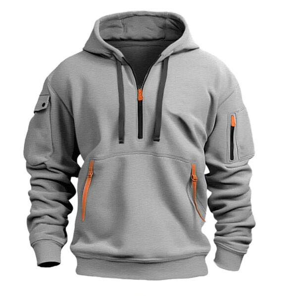 Cotton Dropped Shoulder Hooded Sweatshirt Men's Women's Plus Size Loose Pullover Fashion Sweatshirt - Image 6